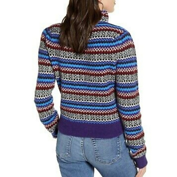NEW Treasure & Bond Fair Isle Funnel Neck Sweater - Picture 3 of 8